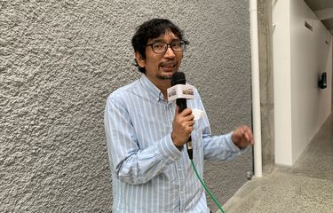 Musisi dan penulis lagu Harlan Boer saat ditemui di kawasan Menteng, Jakarta Pusat, Senin (17/1/2022)
