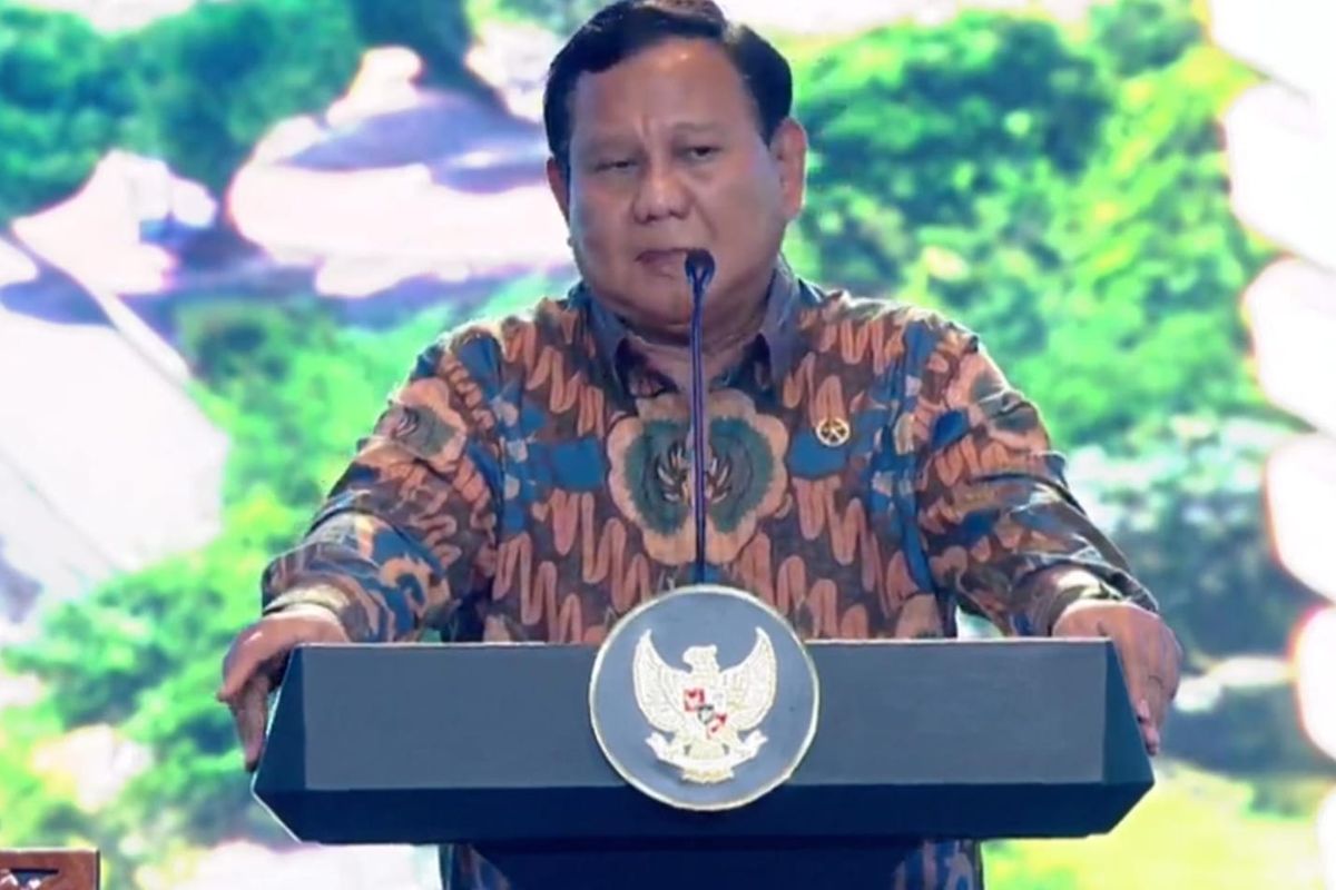 Presiden RI Prabowo Subianto saat meresmikan KEK Sanur dan Bali International Hospital di Bali, Rabu (25/6/2025).