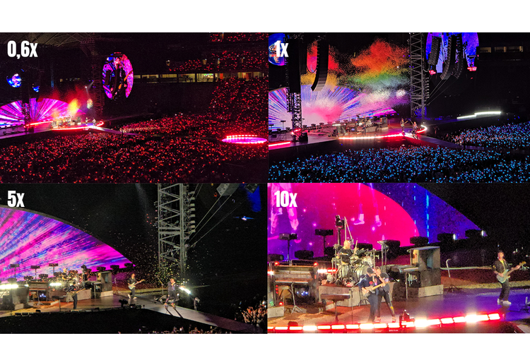 Hasil foto konser Coldplay di Singapura pakai HP Konser Samsung, yaitu Samsung Galaxy S24 Ultra