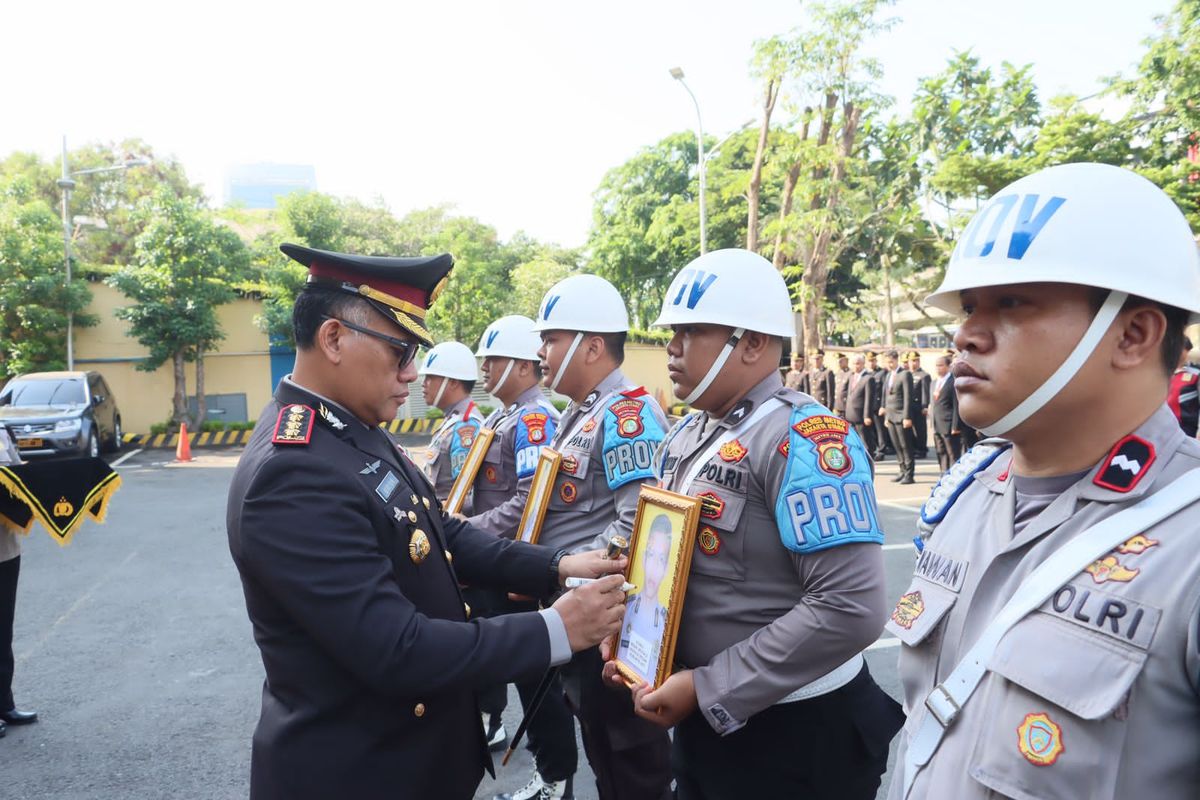 Apel Pemberhentian Tidak Dengan Hormat (PTDH) terhadap tiga anggota Polres Metro Jakarta Utara, Selasa (19/12/2023).