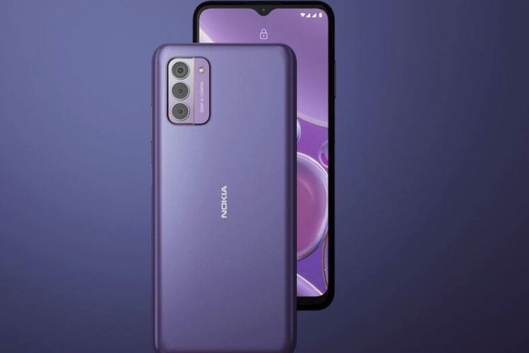 Ilustrasi layar dan punggung Nokia G42