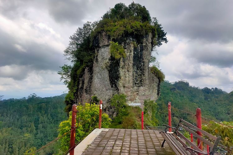 Batu besar di Puncak Widosari Kulon Progo.