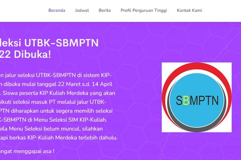 KIP Kuliah UTBK-SBMPTN 2022 Masih Dibuka, Kuliah Gratis di PTN dan PTS