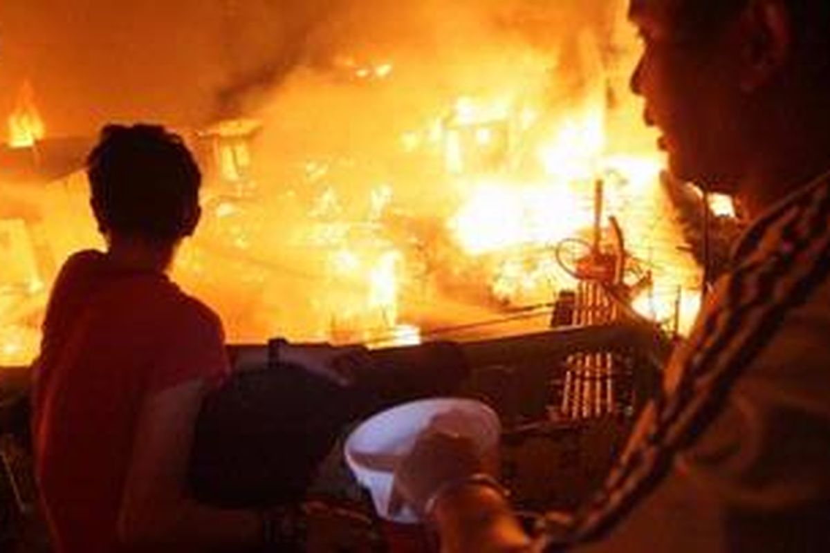 Ilustrasi kebakaran.