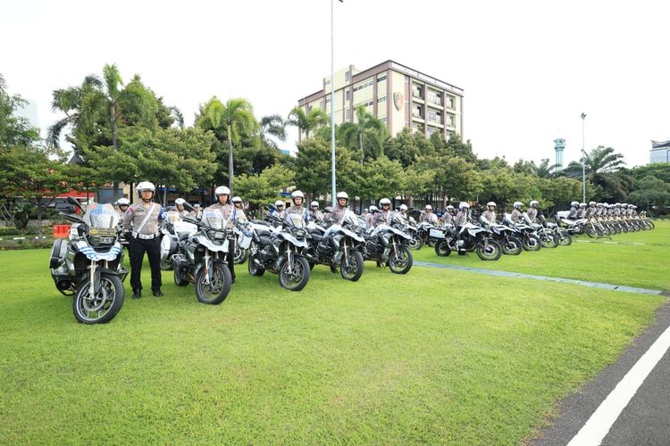 Apel Cipta Kondisi yang digelar di Mapolda Jawa Timur pada Senin (10/2/2025).