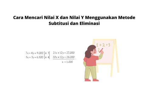 Cara Mencari Nilai X dan Nilai Y Menggunakan Metode Subtitusi dan Eliminasi