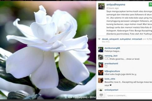 Lewat Instagram, Ani Yudhoyono Minta Maaf