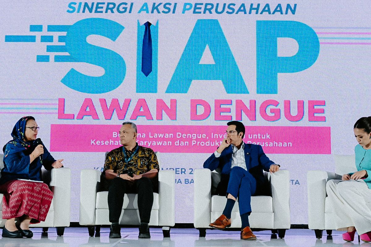 Talkshow tentang pencegahan demam dengue dalam acara peluncuran program SIAP lawan dengue di Jakarta (21/11/2024).