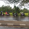 Kondisi Arus Mudik di Pantura Indramayu Diwarnai Hujan dan Padat Pengendara Motor