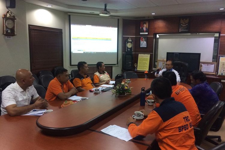 BPBD Bali rapat terkait rusaknya alat sirine tsunami di Tanjung Benoa, Rabu (29/1/2020).