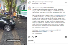 KA Batara Kresna Tabrak Toyota Avanza di Jalan Slamet Riyadi Solo