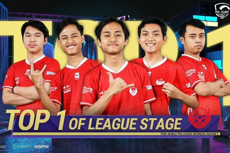 Ilustrasi tim Bigetron RA yang menjuarai PMPL ID Season 3 babak liga.
