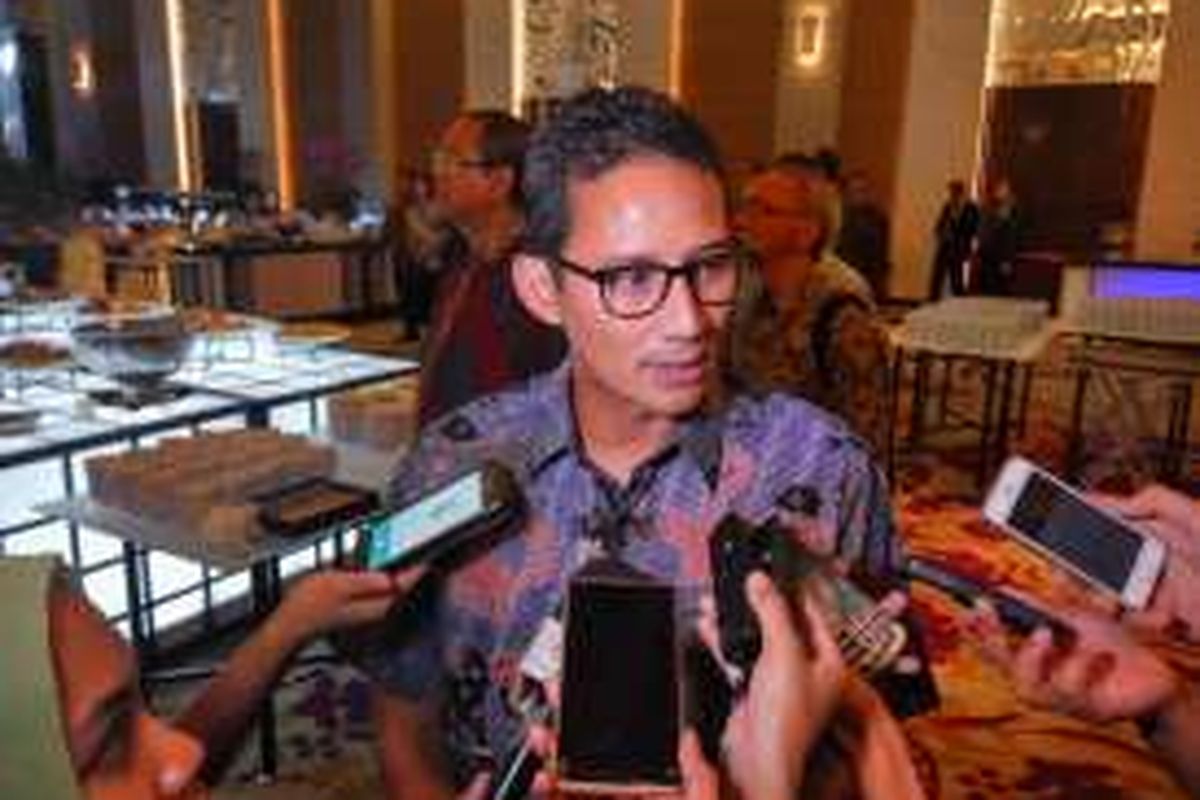 Bakal cagub DKI Jakarta Sandiaga Uno saat menghadiri HUT ke-45 CSIS di Jakarta, Kamis (1/9/2016) malam