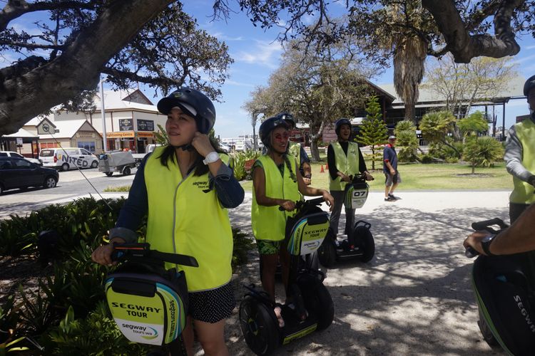 Segway Tour di Perth, Australia Barat, Senin (5/2/2018).