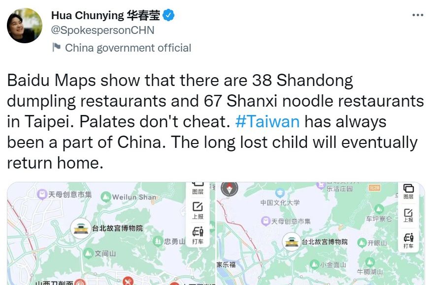 Jubir Senior Kemenlu China Pakai Jumlah Restoran untuk Klaim Taiwan, Jadi Bahan Ejekan Netizen