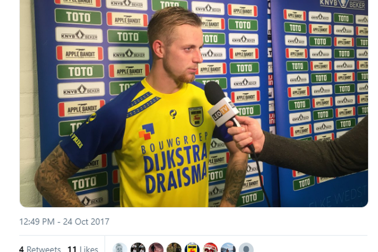 Pemain asal Belanda, Kevin van Kippersluis, yang diisukan akan direkrut Persib Bandung.