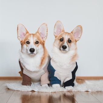 Ilustrasi anjing Corgi.