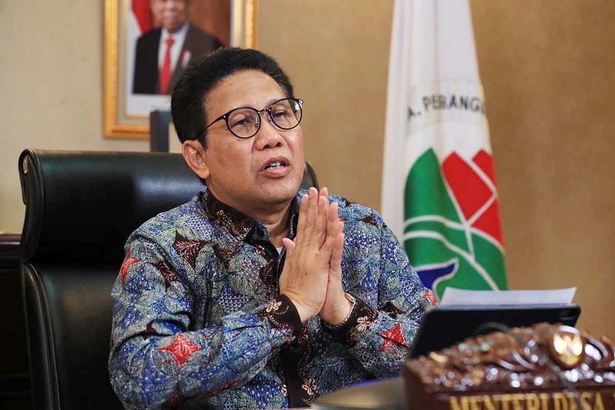Menteri Desa, Pembangunan Daerah Tertinggal dan Transmigrasi (Menteri Desa PDTT) Abdul Halim Iskandar  saat menjadi pembicara dalam webinar bertajuk Mengembangkan Puskesos ? SLRT: Mengawal Reformasi Sistem Perlindungan Sosial Nasional pada Kamis (12/8/2021).