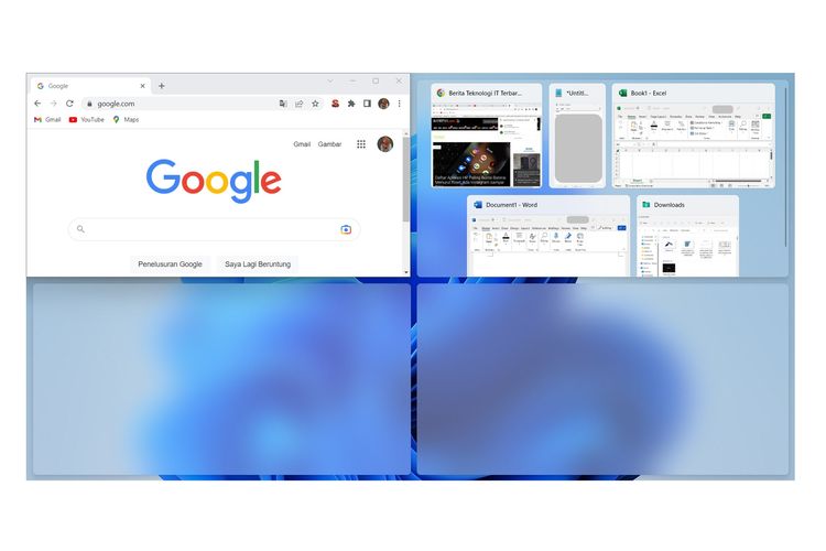 Cara membagi layar laptop menjadi 2-4 di Windows