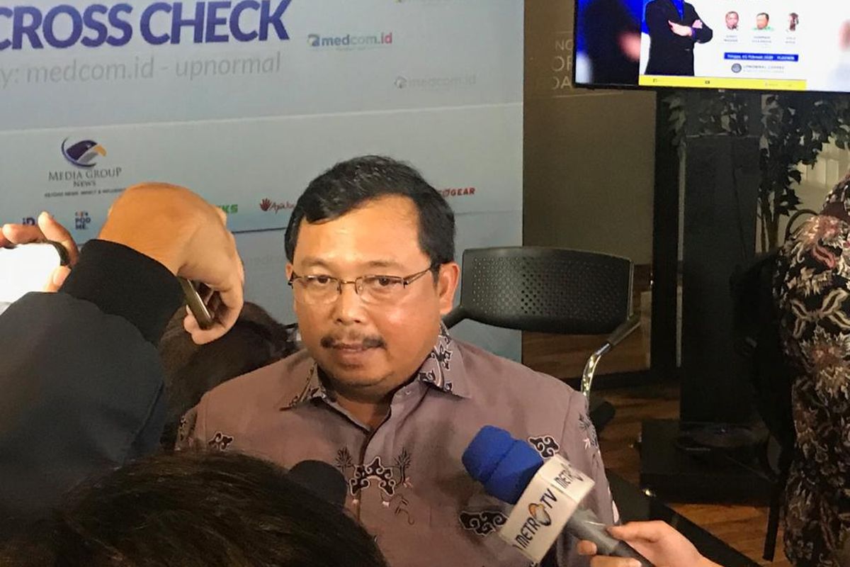 Ketua DPP Partai Demokrat Herman Khaeron dalam acara diskusi di Warung Upnormal, Jakarta Pusat, Minggu (2/2/2020).