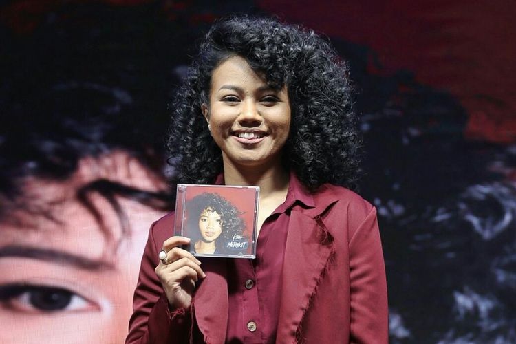 Yura Yunita ditemui dalam sebuah acara di kawasan Cikini, Jakarta Pusat, Rabu (10/10/2018).