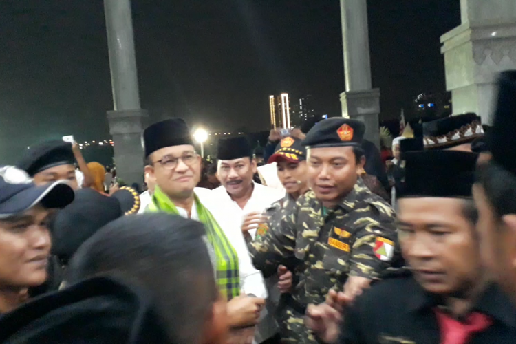 Gubernur DKI Jakarta Anies Baswedan menghadiri acara harlah ke-92 Nahdlatul Ulama di Masjid Raya KH Hasyim Asyari, Jalan Daan Mogot, Jakarta Barat, Rabu (31/1/2018) malam.