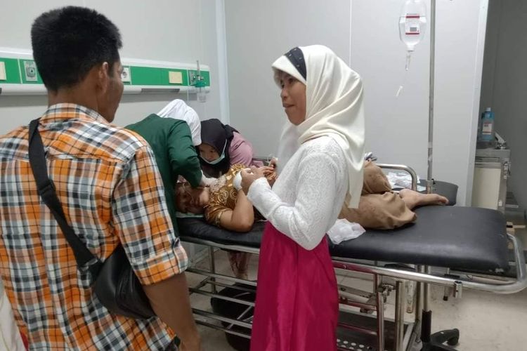 Kondisi Sindri Anggraini (27) ibu hamil yang dibacok suaminya di Banyuasin, Sumatera Selatan saat menjalani perawatan di rumah sakit.