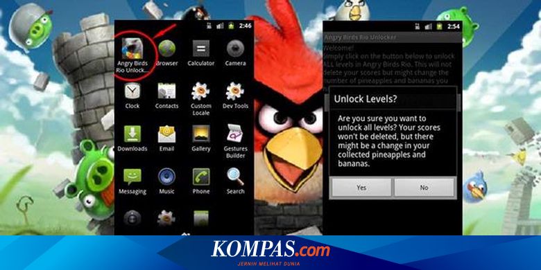 Unlock angry birds. Unlock angry birds