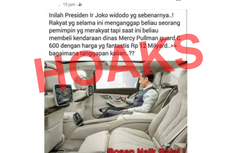 [HOAKS] Mobil Dinas Baru Presiden Jokowi Seharga Rp 12 M Dibeli Saat Negara Sedang Krisis