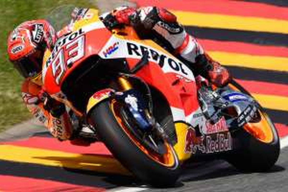 Marc Marquez juara di GP Jerman yang digelar di Sachsenring, Minggu (17/7/2016)