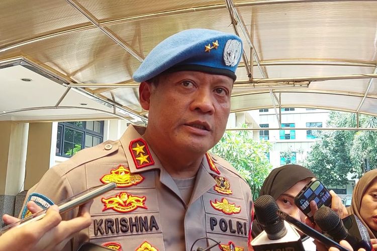 Kepala Divisi (Kadiv) Hubungan Internasional (Hubinter) Polri Krishna Murti di Mabes Polri, Jakarta, Selasa (26/9/2023).