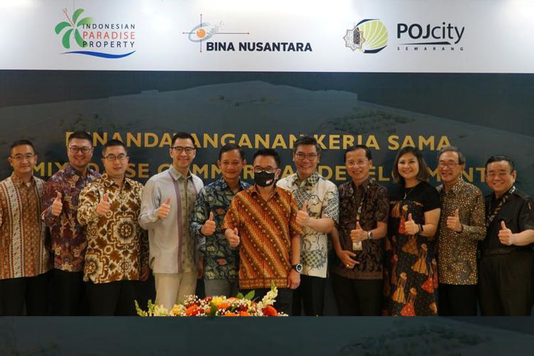 Penandatanganan kerjasama antara PT Indonesian Paradise Properti Tbk., PT Swarna Kanaka Parigraha dan PT Indo Permata Usahatama untuk pengembangan kawasan mixed use komersial di Semarang, Jawa Tengah. 
