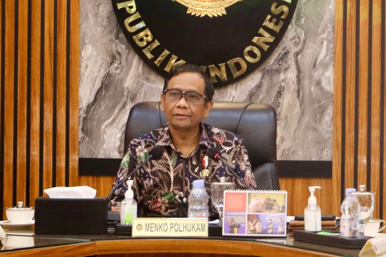 Menteri Koordinator Bidang Politik, Hukum, dan Keamanan (Menko Polhukam) Mahfud MD.