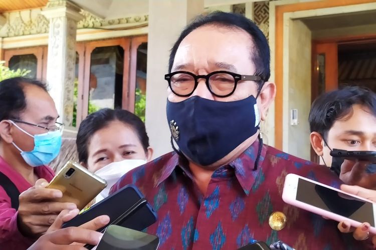Wakil Gubernur Bali Tjokorda Oka Artha Ardhana Sukawati alias Cok Ace  di gedung DPRD Bali, Senin (19/4/2021).