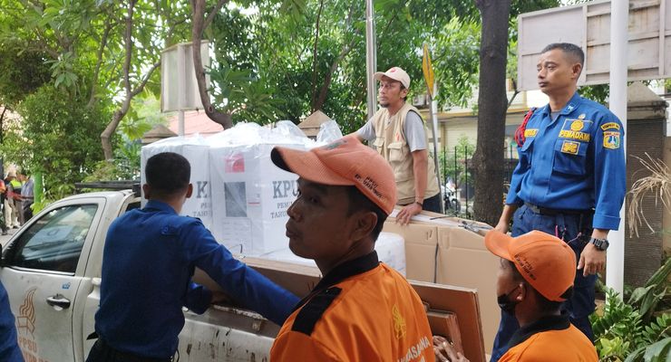 Kawal Pengamanan TPS, Polres Metro Jakpus Terjunkan 788 Personel Gabungan