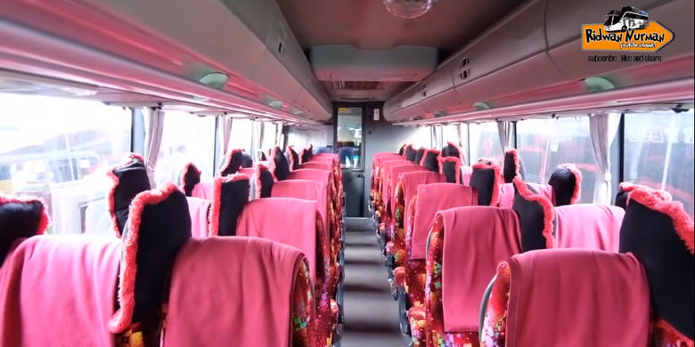 Interior salah satu armada PO ANG, pemain baru bus AKAP trayek Jakarta-Sumbar.