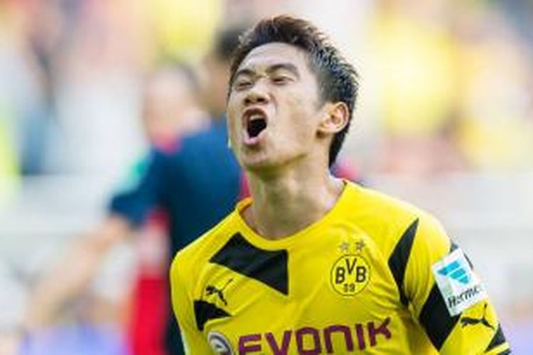 Gelandang Borussia Dortmund, Shinji Kagawa.