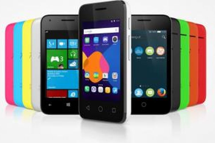 Seri Alcatel Pixi 3 bisa mendukung tiga OS mobile sekaligus