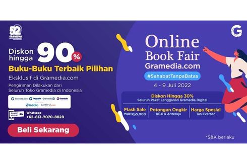Online Book Fair Hadir Kembali pada Juli 2022, Gramedia Tawarkan Diskon hingga 90 Persen
