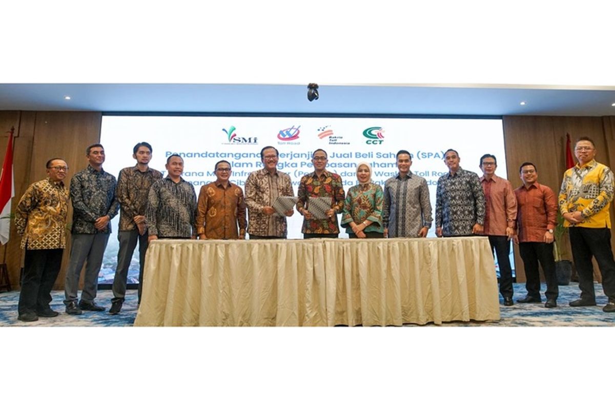 Jalan Tol Cimanggis-Cibitung yang menjadi bagian dari divestasi PT Waskita Karya senilai Rp3,28 triliun, Jumat (28/11/2025). Divestasi ini merupakan bagian dari strategi restrukturisasi dan penyehatan keuangan perusahaan.