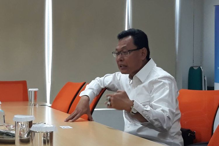 Juru Bicara Badan Intelijen Negara (BIN) Wawan Hari Purwanto saat wawancara khusus di Kantor Tribunnews.com, Palmerah, Jakarta Barat, Kamis (3/10/2019).