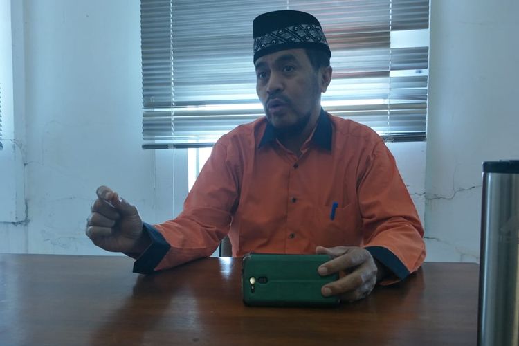 Ketua DMI Jakarta Utara Ustaz Mohammad Yusuf ditemui di Kantor Walikota Jakarta Utara, Senin (21/10/2019).