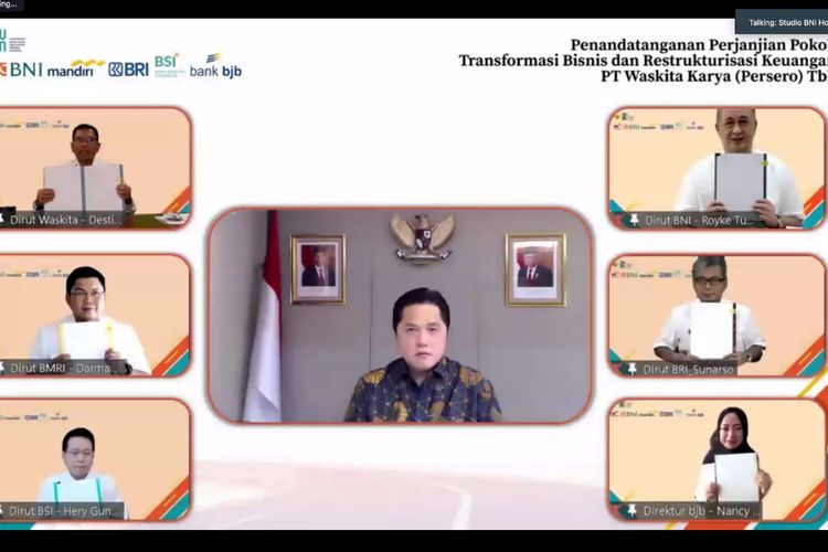 Penandatanganan perjanjian pokok transformasi bisnis restrukturisasi keuangan PT Waskita Karya (Persero) Tbk.