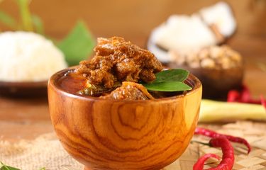 ilustrasi kambing empuk bumbu. 