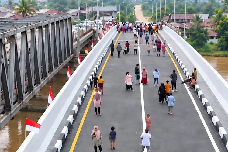 Jembatan Krueng Tingkeum banKutablang Beroperasi Kembali Pascabencana, Jadi Urat Nadi Mobilitas di Aceh