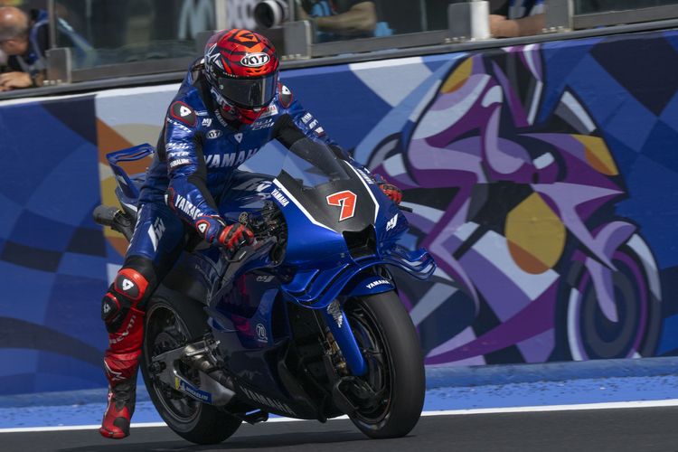 Augusto Fernandez wildcard menggunakan Yamaha M1 V4 pada MotoGP San Marino 2025 di Sirkuit Misano