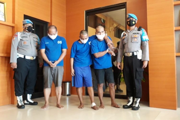 Tiga Pencuri Rokok di Mapolres Bantul, DI Yogyakarta Selasa (21/6/2022)