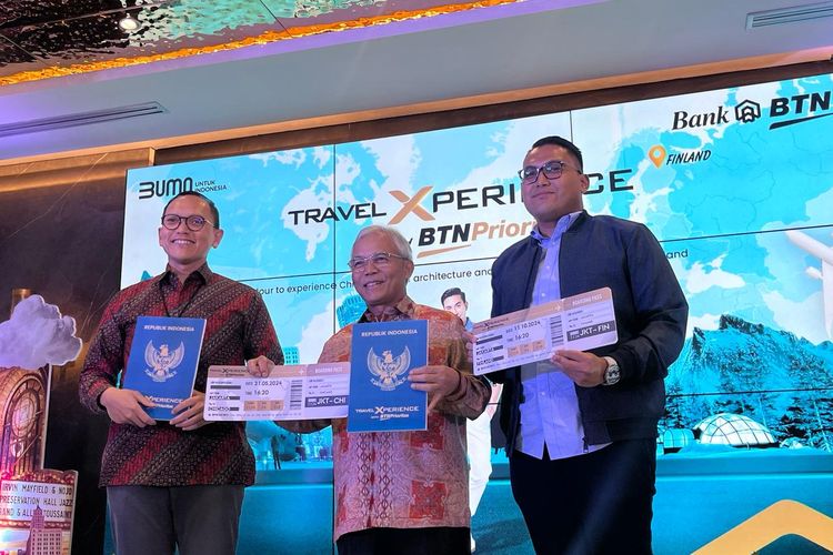 BTN meluncurkan program Travel Xperience untuk nasabah prioritas dengan benefit tour ke Chicago atau Finlandia, di Kantor Pusat BTN, Jakarta Jumat (26/1/2024). 