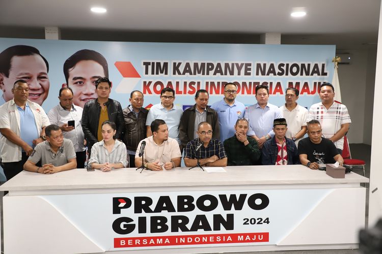 Relawan pendukung Prabowo-Gibran menyerukan pembatalan aksi damai, Kamis (18/4/2024) malam. 
