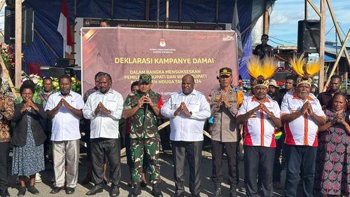 Hadiri Deklarasi Pilkada Damai di Kabupaten Nduga, Dandim Janji TNI-Polri Bakal Netral